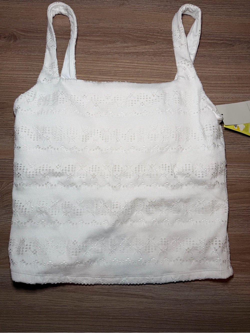 all in motion White Textured Knit Tank Top